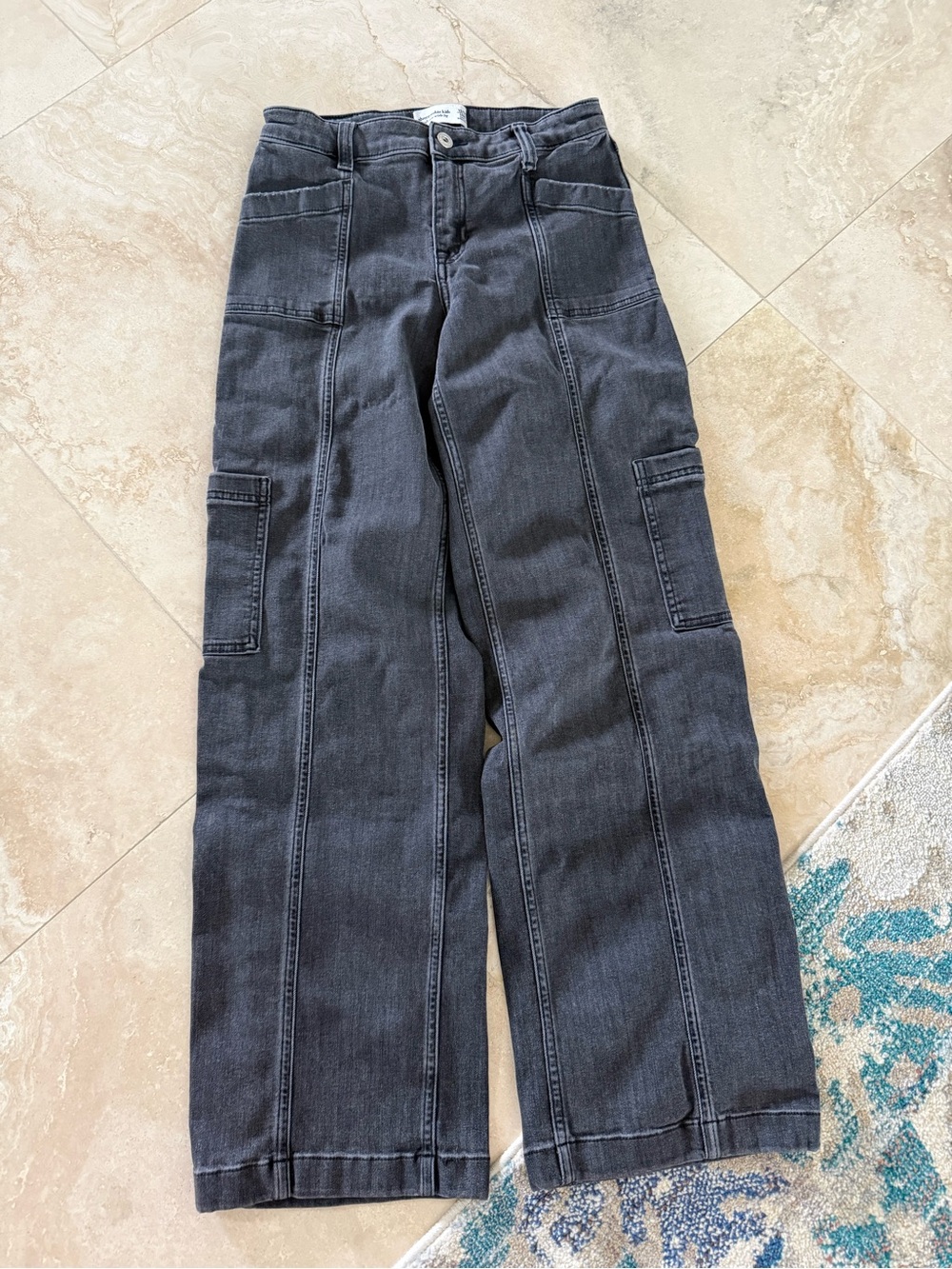 Abercrombie Girls washed black jean 13/14 long
